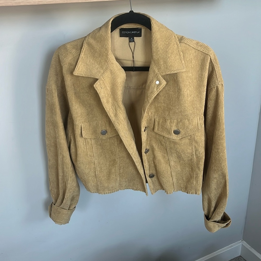 Cropped corduroy jacket in size medium